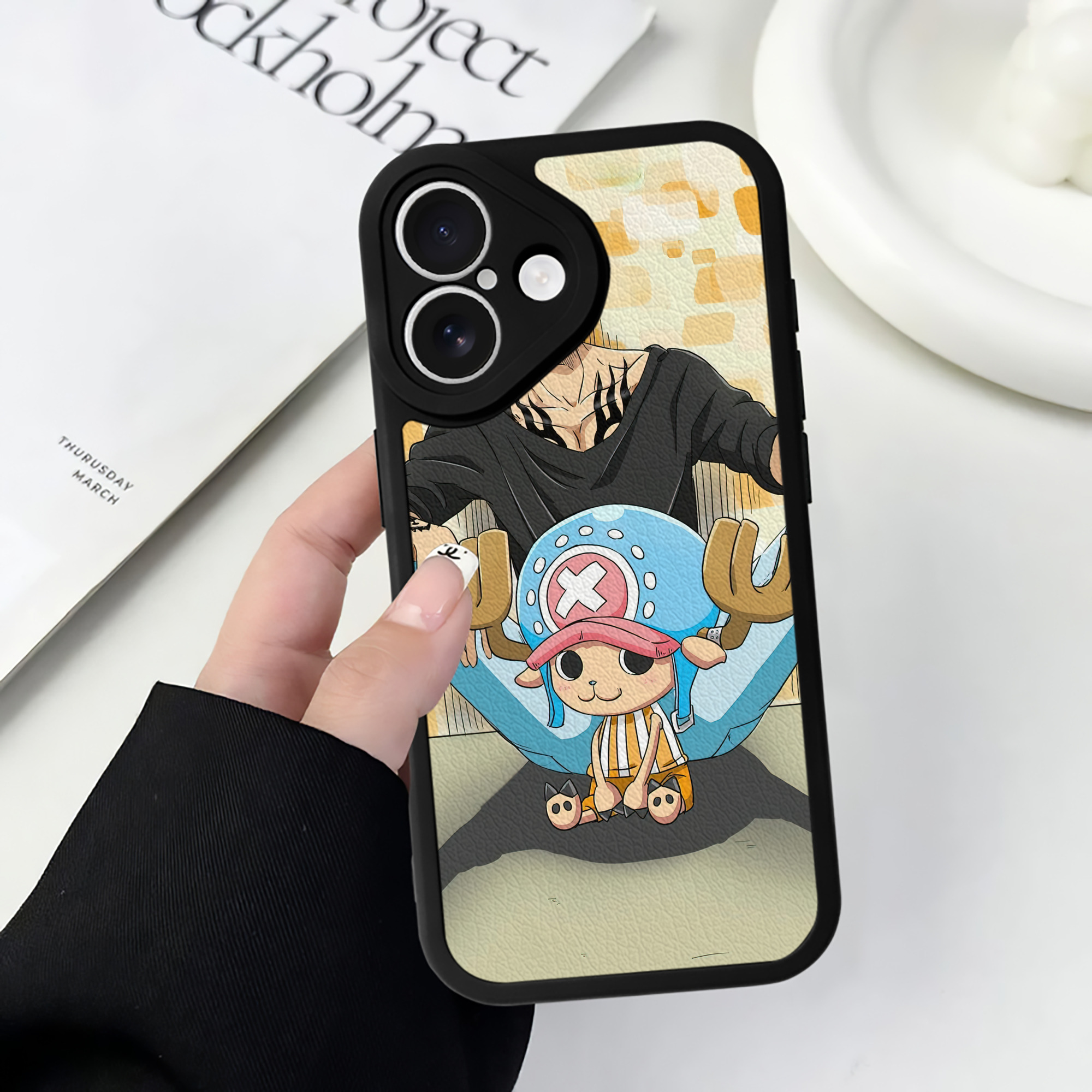 （画像用） ワンピース ONE PIECE 【iPhone 16シリーズ対応】シリコンスマホケース（レザー調） 材質：シリコン